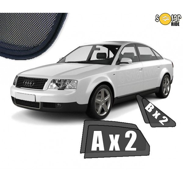Zasłonki / zasłony / rolety / roletki / osłony / osłonki przeciwsłoneczne dedykowane / pod wymiar / do Audi A6 C5 Sedan