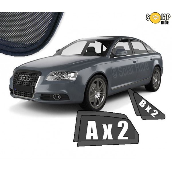 Zasłonki / zasłony / rolety / osłonki przeciwsłoneczne dedykowane / pod wymiar / do Audi A6 C6 Sedan (2004-2011)