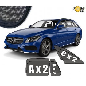 AUTOZONWERING, ZONWERING, ZONNESCHERMEN Mercedes-Benz W205 S205 Stationwagen (2014-) C-Klasse